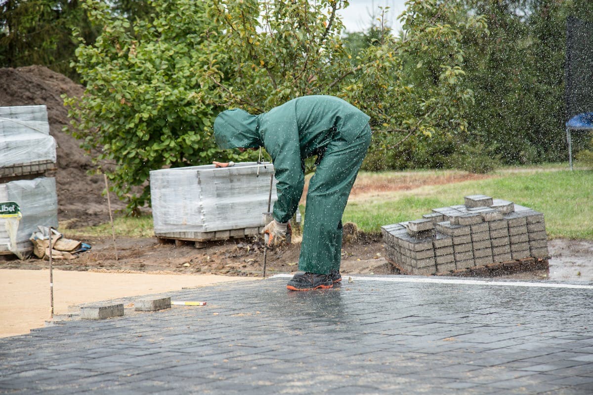 Block paving installation
